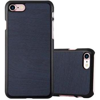 Cadorabo Copertina Rigida in Legno Blu – Design Elegante per iPhone 7 e SE 2020
