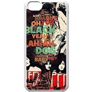Funda de Alta Calidad Band The They con Motivo Beatles – iPhone 5C, Blanco, Resistente al Deslizamiento