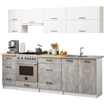 Set di Mobili da Cucina Akord Oliwia G2 240 cm, Bianco