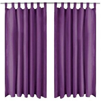 Sonata Lilac Curtains 2 pcs with Loops 140x225 cm