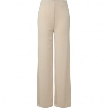S.Oliver RED LABEL Damen Wide Leg Hose Beige mit Glitter, Größe 42