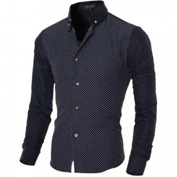 Western-Stil Herrenhemd M-2XL mit Punkten