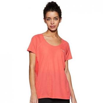 Kolumbien Titan Ultra II Damen Shirt – Kurzarm, Rot Koralle/Cherrybomb, L