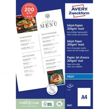 Avery Zweckform 2681 Inkjet Paper A4 200 g/m² 50 Sheets