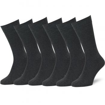 Marlowe Baumwolle Business‑Sockenset – 6x, einfarbige Grau‑Holzfarbe, EU 39–42