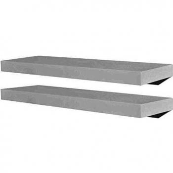 Estantes flotantes de pared 2 uds MDF blanco para libros/DVD