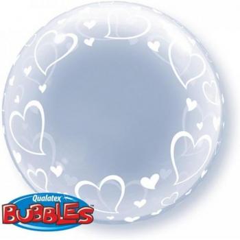 Qualatex 24 Inch Elegant Hearts Deco Bubble Balloon