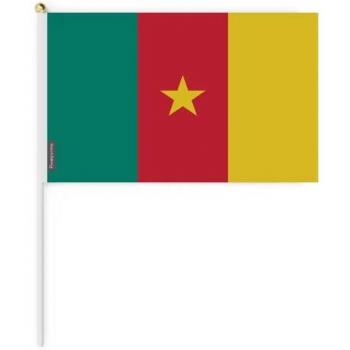 Compact 14x21 cm Flag Bundle – 100 Units – Sturdy Polyester – Cameroon