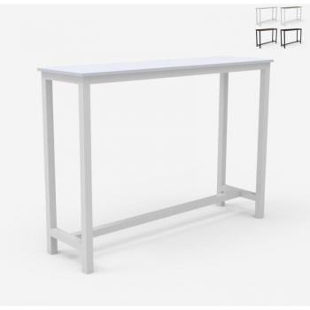 Tabouret de cuisine haut Édebel Blanc – 140 × 37 × 100 cm