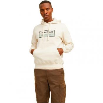 Sudadera con capucha jack & jones blanco antiguo hombre