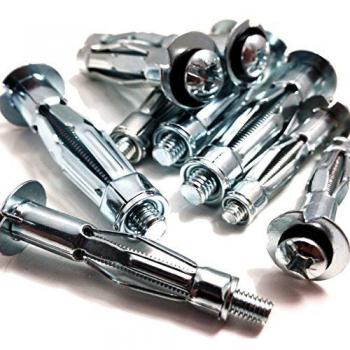 PowerLock M6 x 52mm Heavy Duty Metal Plasterboard Cavity Wall Fixings Anchors Plugs (10)