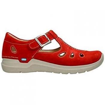 Tennis rétro en toile rouge pour femmes Wolky Smiley Taille 42