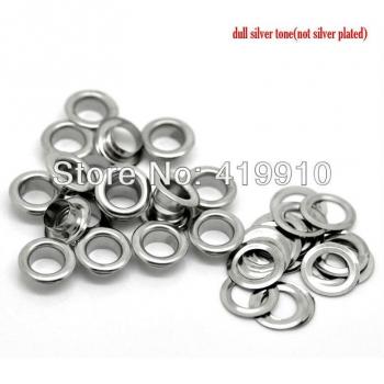 300 Sets Silver Tone 10mm x 4mm Shoe Eyelets J1295