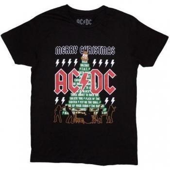 Maglietta Nera AC/DC Buon Natale Unisex M