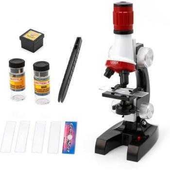 Kids Science Microscope Kit 100X-1200X