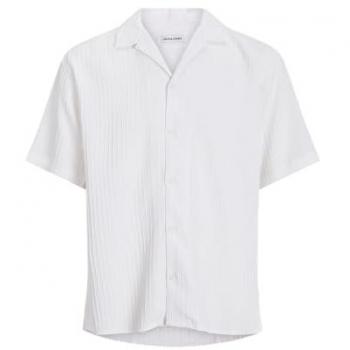 Manga corta blanca Jack & Jones, estilo relajado y fresco