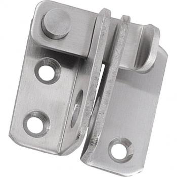 Serrure coulissante verrouillage fort 40 × 45 mm, acier inoxydable brossé, trou intégré pour clé