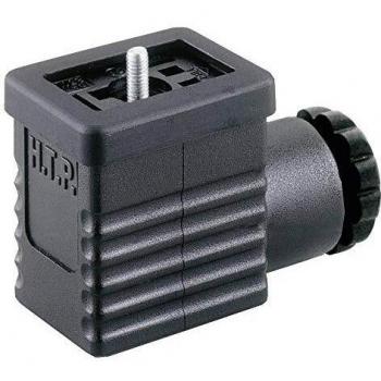 Hirschmann 932 977-100-1 GM 209 NJ Connector, Black, 2 Pins + PE
