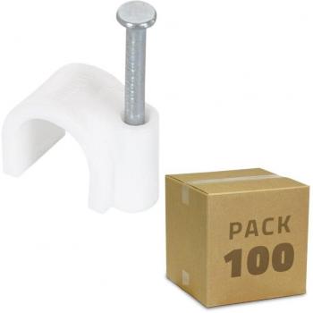 100 Attaches Câble Blanc 10 mm²