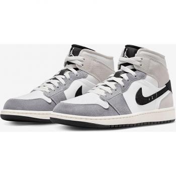 Air Jordan 1 Mid SE Craft Zwart Wit Grijs