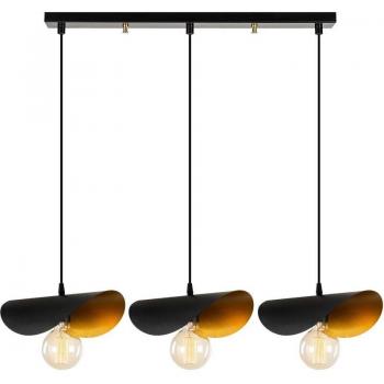 Wellhome Lampadario da Soffitto Nero Oro 80x17x106