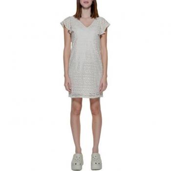 VERO MODA Summer Collection Mini Dress, Beige, Large