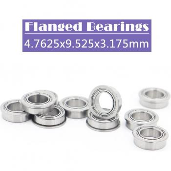 FR166ZZ Flanged Ball Bearings 4.7625x9.525x3.175mm (10 PCS)