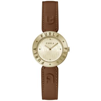 Reloj de Lujo Furla para Mujer, 30 mm, Correa Marrón, Bisel y Logo