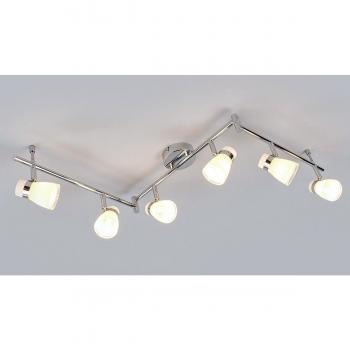 Nicaro Deckenlampe „Chrom Flamme“ – 6‑Scheinwerfer
