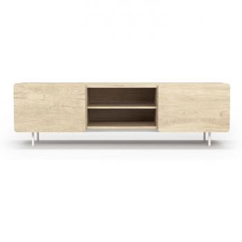 Mueble TV colección Biscuit, diseño moderno en roble