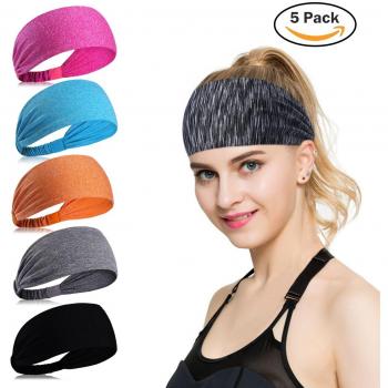 Radfahren & Laufen Lady Headband – Multicolor Anti‑Rutsch-Stirnband (5 Packung)