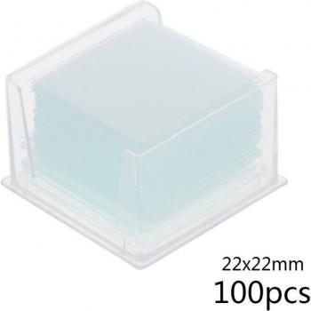 100 Pcs Square Glass Coverslips for Optical Use