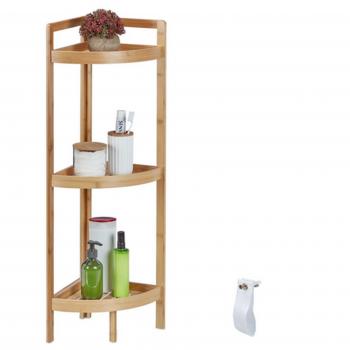 Relaxdays Bamboo Shelf – Organizzatore di Spazio 90x36,5x26 cm per bagno e cucina