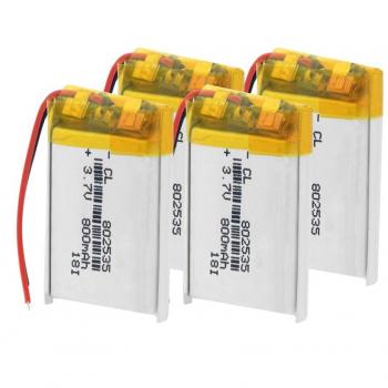 Li-Ion Polymer Akku 3,7 V 802535 800mAh (1/2/4 Stück)
