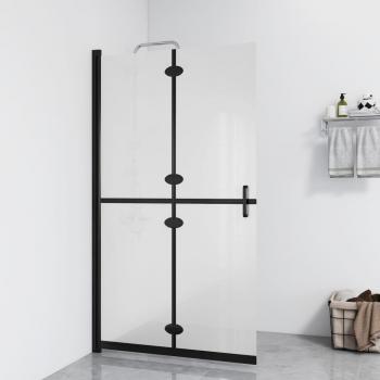 Día y Noche – Mampara de Ducha Plegable con Vidrio ESG Esmerilado 110x190