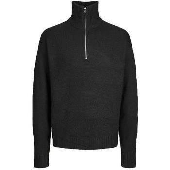 Ollie Half‑Zip Knit Jumper by Jack & Jones – Black, Large