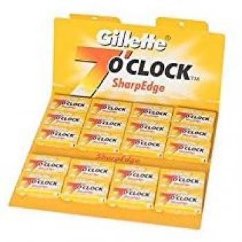 Gillette 7 O'Clock Lames de Rasoir Tranchantes (100 Lames)