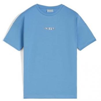 Freddy t-shirt per ragazza, colore azzurro, logo argentato, taglia junior 8 anni