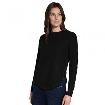 Strickpullover CECIL S (38) – Damen, schwarz, Rundhals, Viskose-Polyester-Nylon-Mix