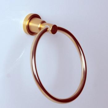 Porte-serviette en aluminium, anneau rond brillant