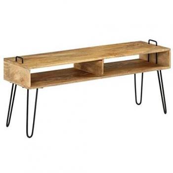 Sonata TV Stand, Solid Mango Wood, 110x35x45 cm