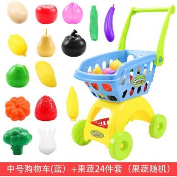 Caddie de jeu en plastique avec aliments pour enfants