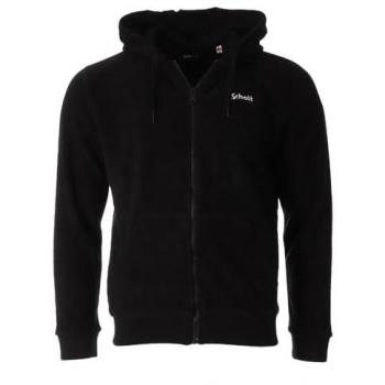 Sweat-shirt avec zip et col montant noir Schott