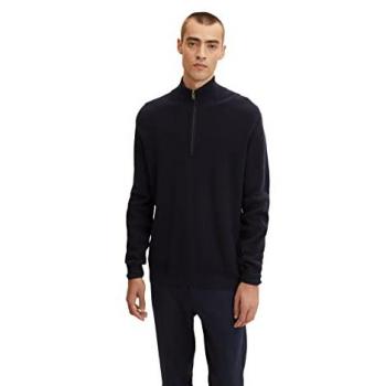 Pull bleu marine col camionneur TOM TAILOR