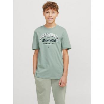 Camisa Juvenil Jack & Jones Manga Corta Verde Pastel