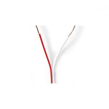 Nedis 100m White Speaker Cable 2x 0.50 mm²