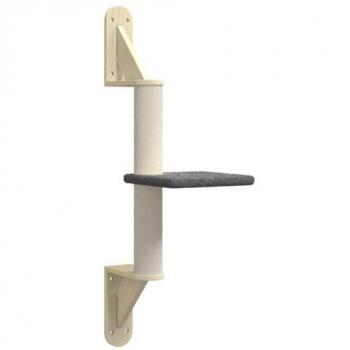 VidaXL Torre de Gato 85,5cm Cinza Escuro – Poste e Arranhador