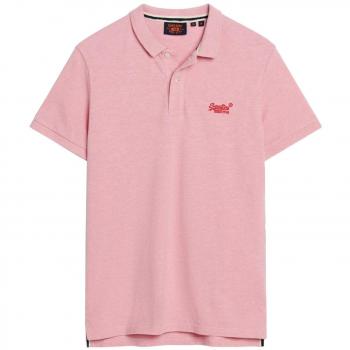 Polo Superdry Piqué – Rose, Manches Courtes, Col Polo