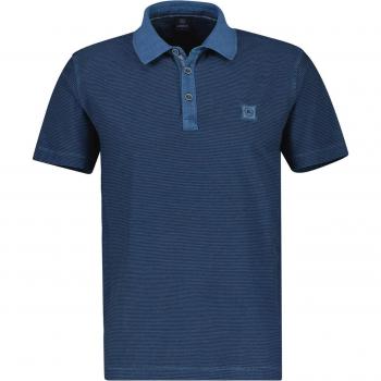 Lerros Herren Poloshirt mit Knopfleiste in sturmblauen Streifen 3XL