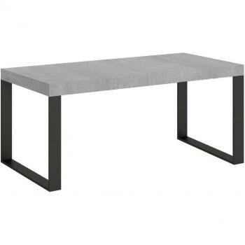 Table rétractable Tecno Premium 90x90 cm, teinte ciment
